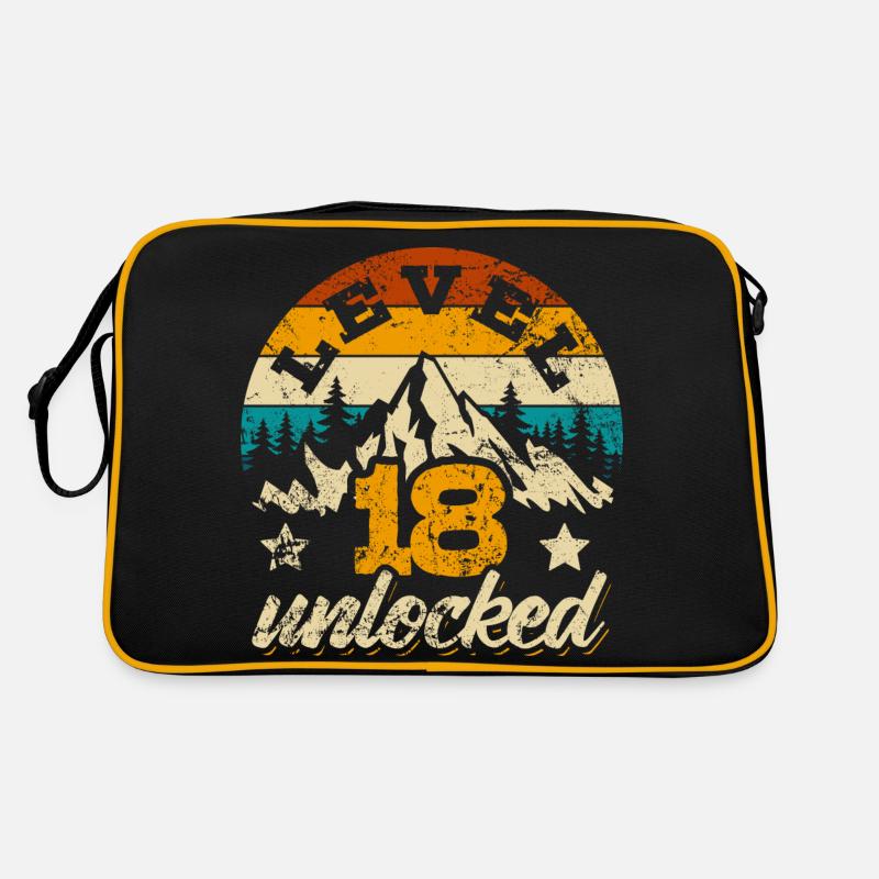 Level 18 unlocked - Gamer - Geburtstag - Geschenk Retro Tasche