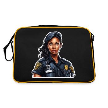 Police / Opérations / Profession / Emploi / Forces d’urgence - Sac Retro - noir/or - Dos