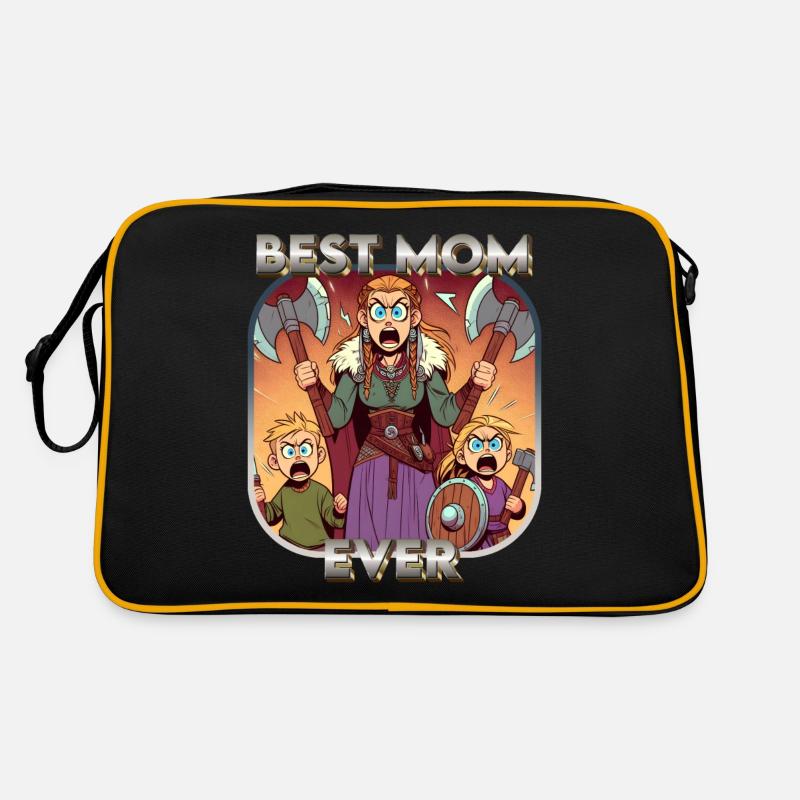 Best Mom Ever - Retro Tasche - Schwarz/Gold