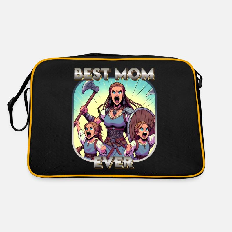 Best Mom Ever - Retro Tasche - Schwarz/Gold