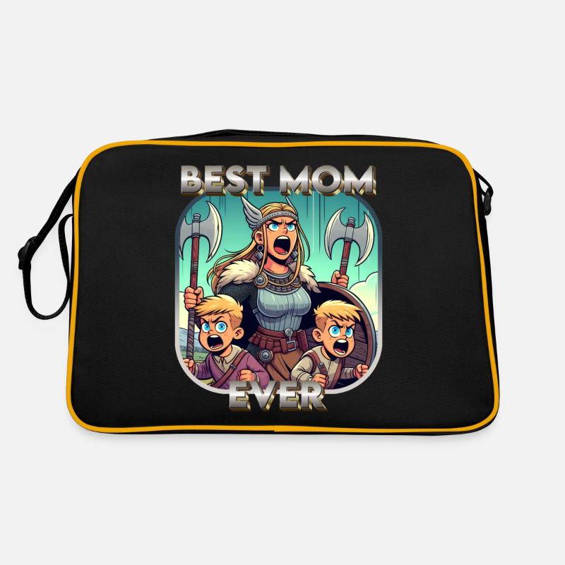 Best Mom Ever - Retro Tasche - Schwarz/Gold