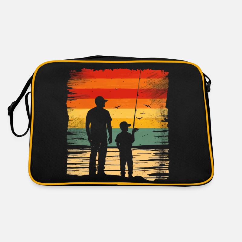 Père et fils Pêche Pêche Sac Retro