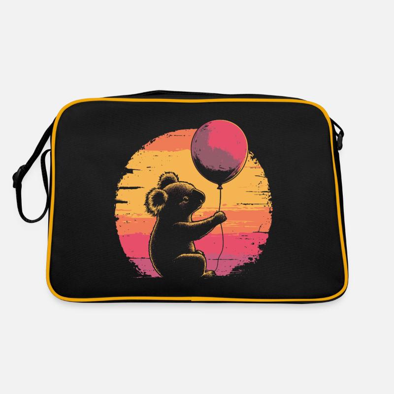 Koala avec ballon Vintage Silhouette Sac Retro