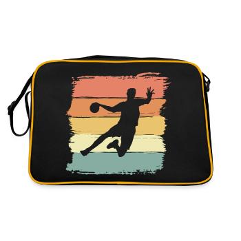 Handball rétro joueur de handball vintage - Sac Retro - noir/or - Dos
