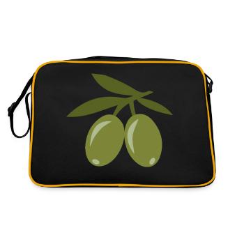 olive - Retro Bag - black/gold - Back