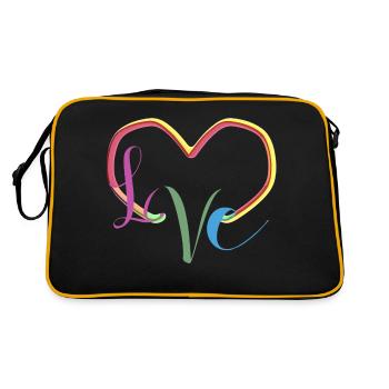 ♡L VE - Sac Retro - noir/or - Dos
