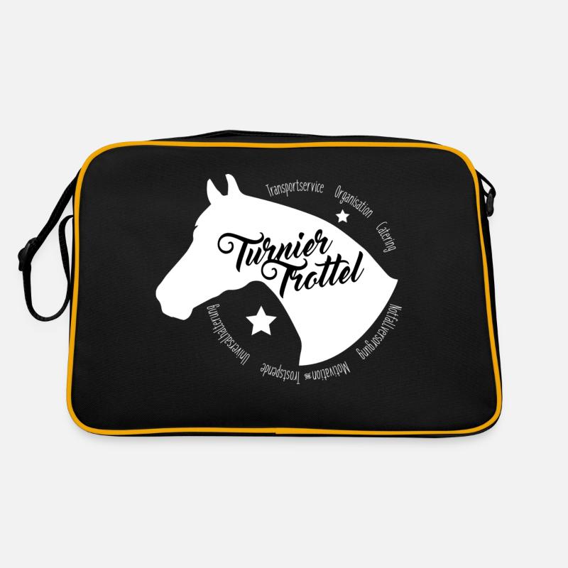 Turniertrottel - Retro Tasche - Schwarz/Gold