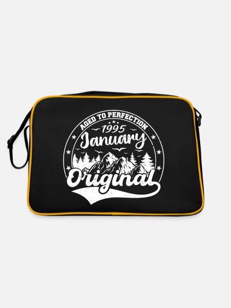Janvier 1995 Cadeau d’anniversaire Janvier 1995 - Sac Retro - noir/or - Dos