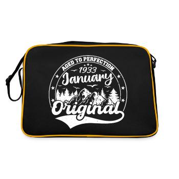 January 1933 Birthday Present January 1933 - Retro Bag - black/gold - Back