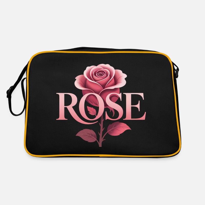 Rose - Logo botanique cool Sac Retro
