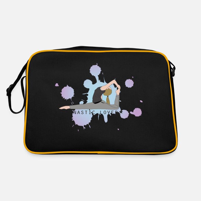 gymnastic lover - Retro Tasche - Schwarz/Gold