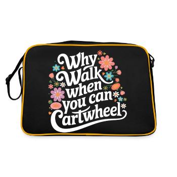 Turnen Turner Gymnastik - Retro Tasche - Schwarz/Gold - Hinten