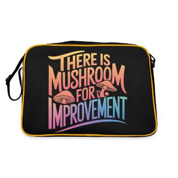 Mushroom Mushrooms Funghi Mushroom - Retro Bag - black/gold - Back