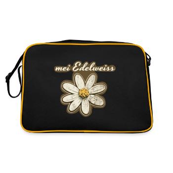 mei Edelweiss - Retro Tasche - Schwarz/Gold - Hinten