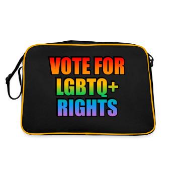 Vote for Gay Rights - Retro Bag - black/gold - Back