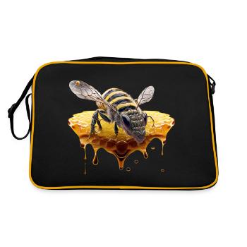 Nid d’abeille - Sac Retro - noir/or - Dos