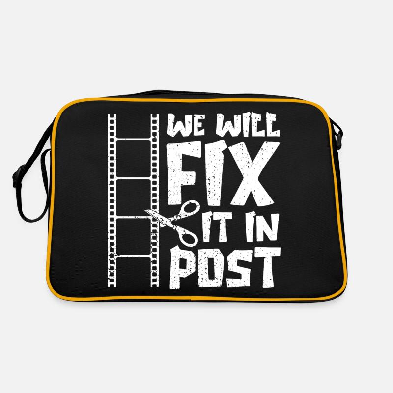 We Fix It In Post Cutter Gift Video Editor Movie Retro Bag