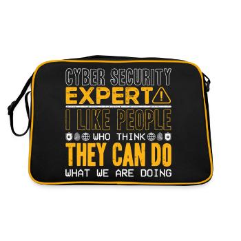 Cyber Security Professional Expert Ethical Hacker - Retro Tasche - Schwarz/Gold - Hinten