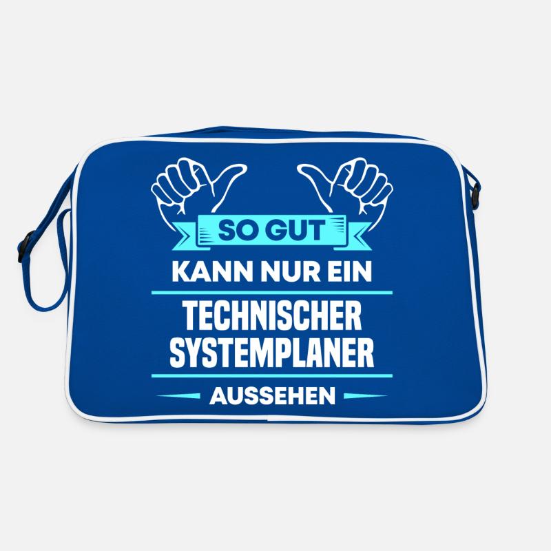 Technischer Systemplaner Design für stolze Profis Retro Tasche