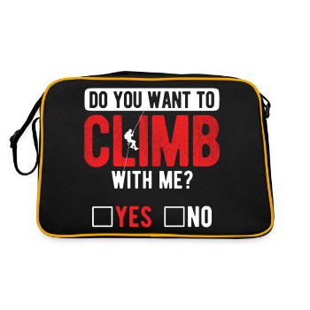 Klettern Bouldern - Retro Tasche - Schwarz/Gold - Hinten