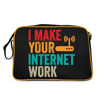 Network Engineer Internet Work Administrator - Retro Bag - black/gold - Back