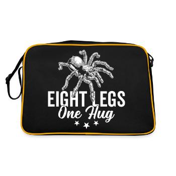 Eight legs, a hug, tarantula, owner, - Retro Bag - black/gold - Back