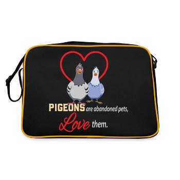J’adore la conception de pigeons pour les amateurs de pigeons - Sac Retro - noir/or - Dos
