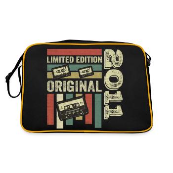Vintage 2011 - Retro Geburtstagsspruch 2011 - Retro Tasche - Schwarz/Gold - Hinten