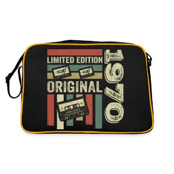 Vintage des années 1970 - rétro anniversaire disant des années 1970 - Sac Retro - noir/or - Dos