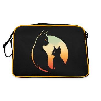 Magic Gaze: The Cat and its Shadow - Retro Bag - black/gold - Back