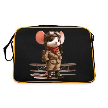 Cute Mouse Pilot - Retro Bag - black/gold - Back