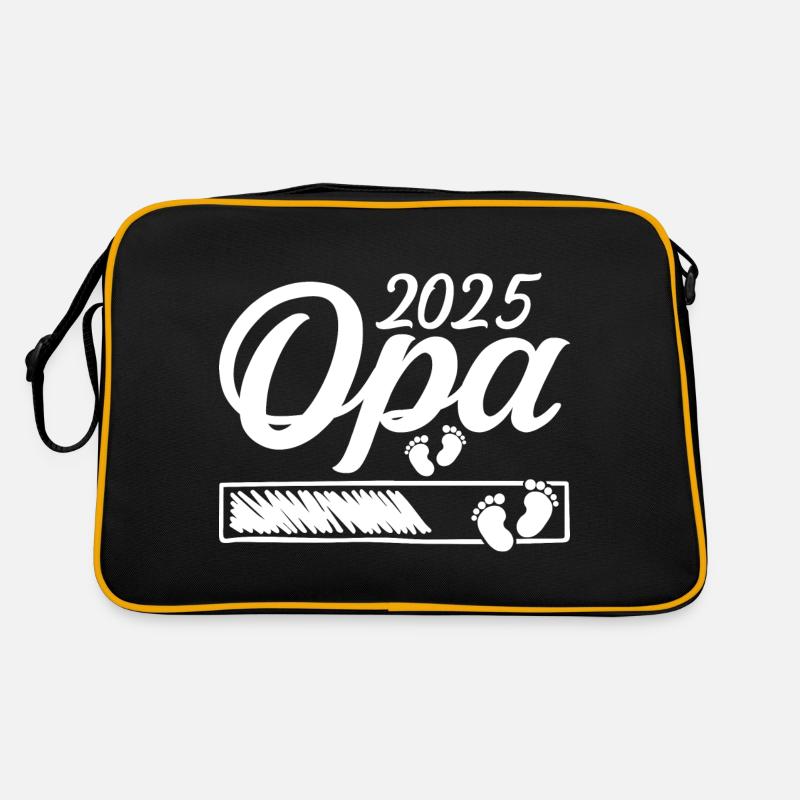 Werdender Opa 2025 Opa loading Geschenk Männer Retro Tasche