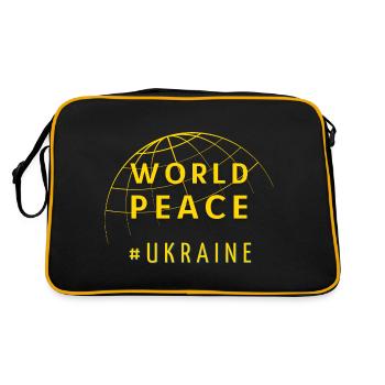 Symbole de la paix mondiale Paix mondiale Ukraine Russie - Sac Retro - noir/or - Dos