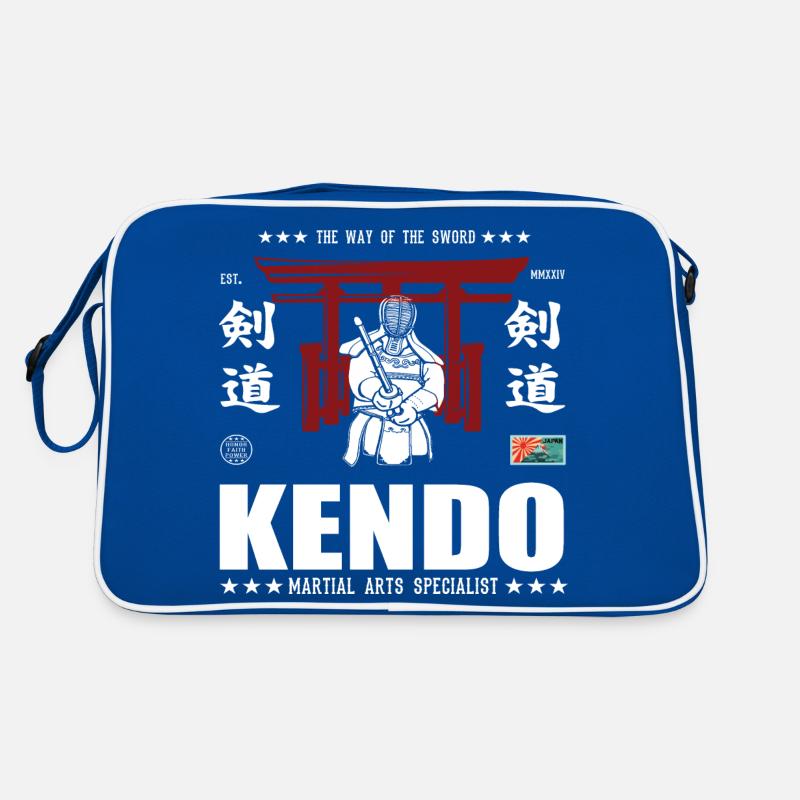 Conception d’arts martiaux kendo cool avec kanji Sac Retro