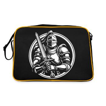 Conception de logo de chevalier pour l’éventail médiéval - Sac Retro - noir/or - Dos