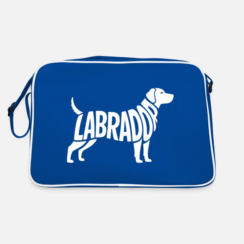 Labrador - Chien mignon Calligraphie Autocollant Sac Retro