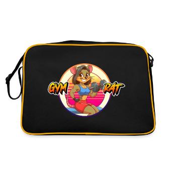 GYM RAT - Sac Retro - noir/or - Dos