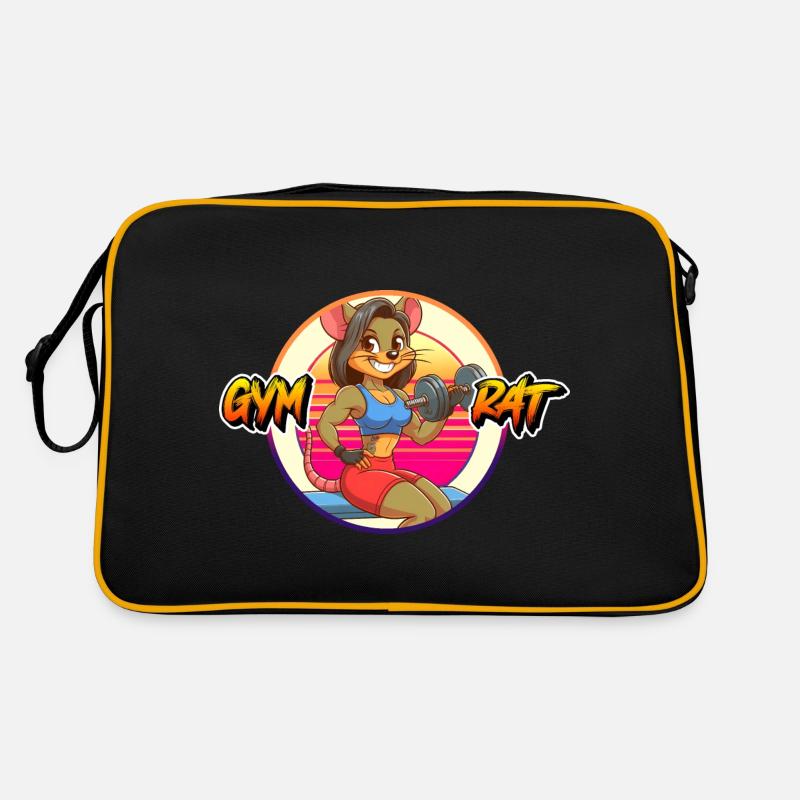 GYM RAT - Retro Bag - black/gold