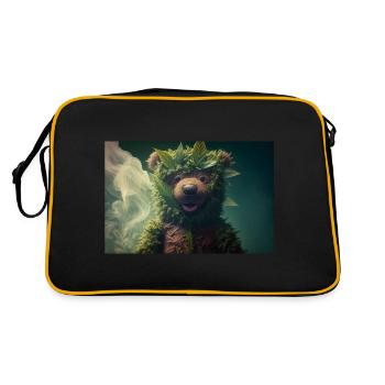 Bear Cannabis Smoke Weed - Retro Bag - black/gold - Back