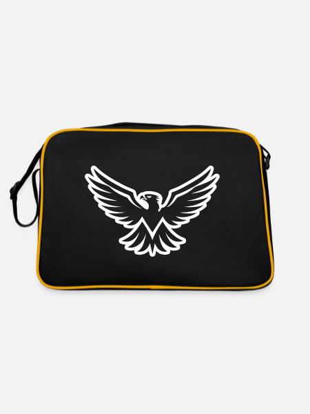 Eagle Eagle Head - Retro Bag - black/gold - Back
