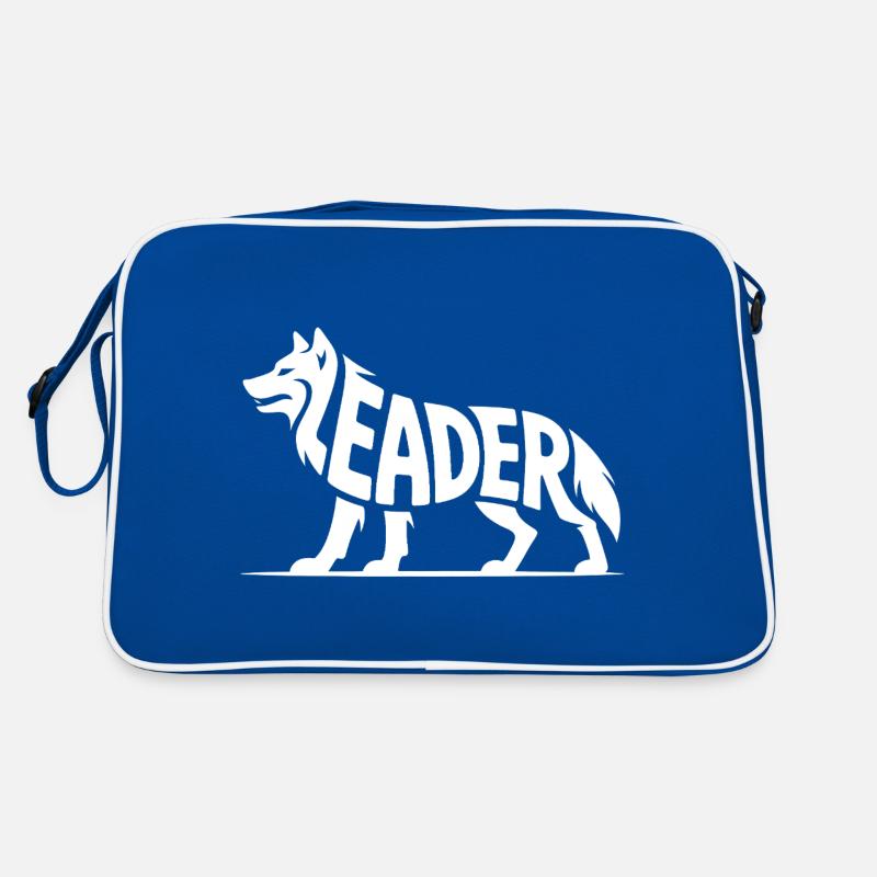 Leader - Motivational Wolf Logo Retro Bag