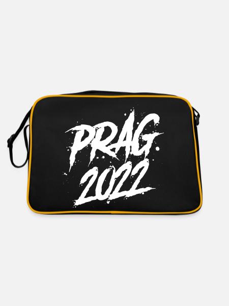 Prag 2022 - Retro Tasche - Schwarz/Gold - Hinten