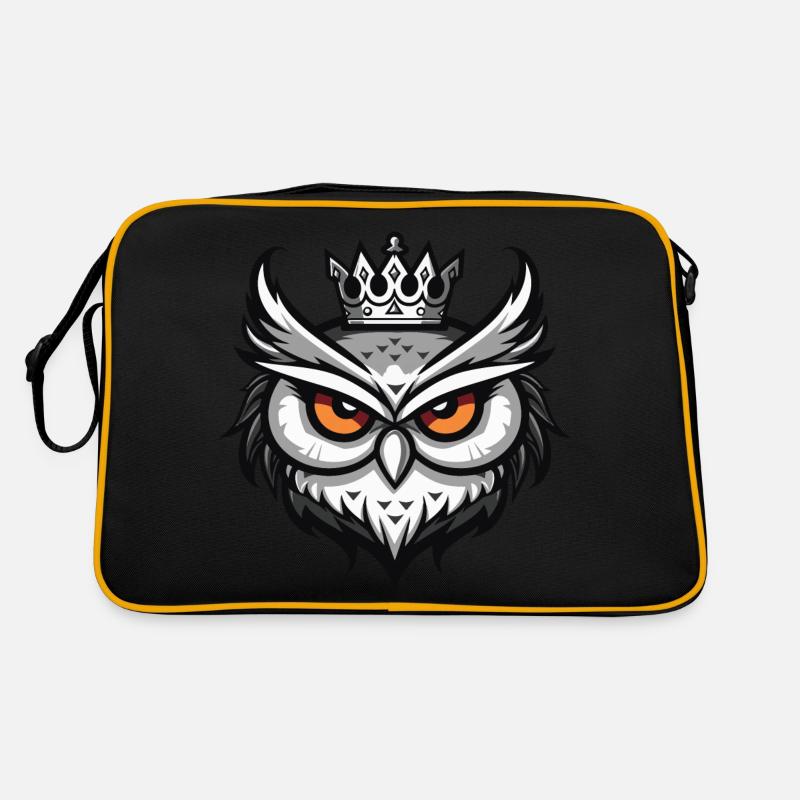 Eule Krone Retro Tasche