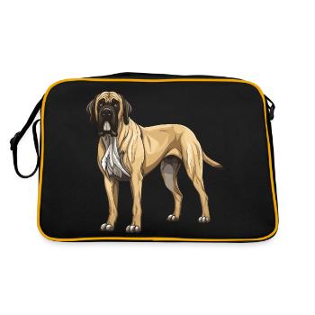 Mastiff Dog - Retro Bag - black/gold - Back