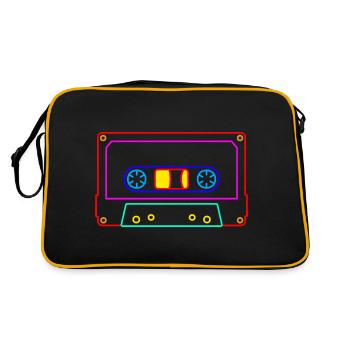 Cassette - Mixtape Audio Cassette Magnétique rétro - Sac Retro - noir/or - Dos