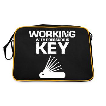 Burglar Locksmith Locking Technician Design - Retro Bag - black/gold - Back