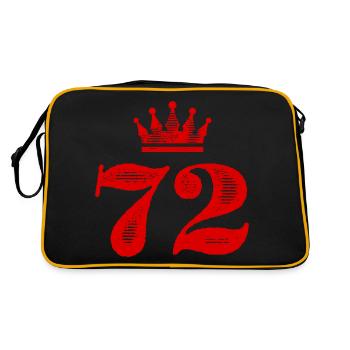 72 Number crown - Retro Bag - black/gold - Back