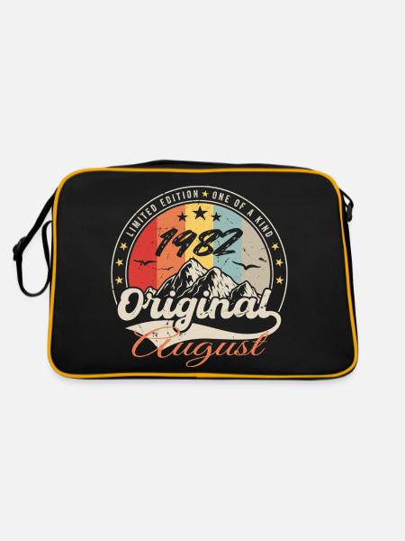 Les Légendes Sont Nées en Août 1982 - 1982 août - Sac Retro - noir/or - Dos