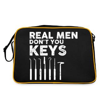 Men Schlosdienst Locking Technician Design - Retro Bag - black/gold - Back