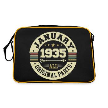 January 1935 - Birthday in January 1935 - Retro Bag - black/gold - Back